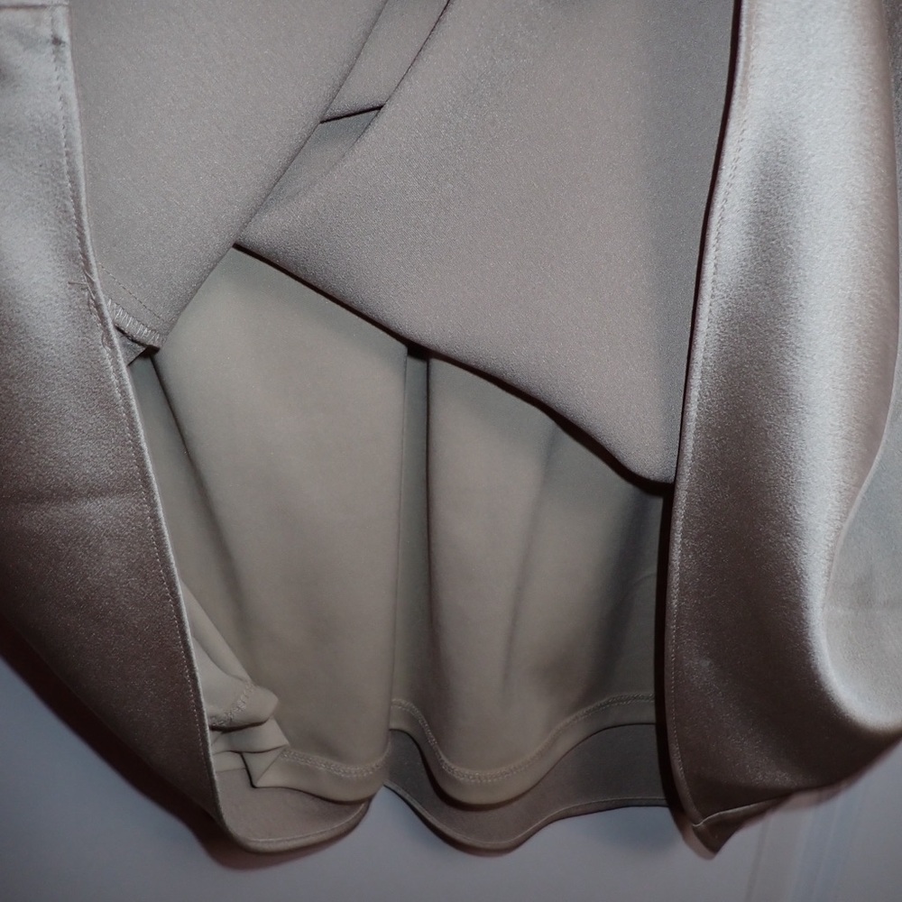 Lauren Ralph Lauren Champagne Faux Wrap Dress Sleeveless Satin size 10 - Picture 5 of 16
